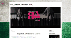 Desktop Screenshot of bulgarianartsfestival.com